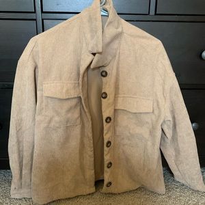 Corduroy flap pocket jacket